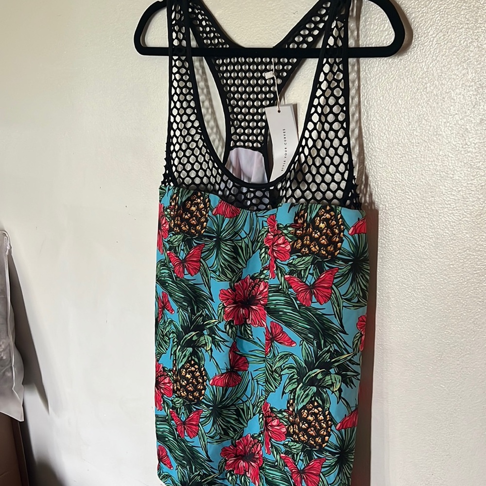 5x tropical tankini top Rosegal